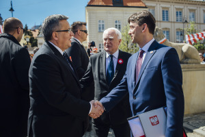 From left: Bronisław Komorowski, the President of the Republic of Poland; Olgierd Dziekoński, Secretary of State of Poland; Stan Lewandowski, Esq., Director and Secretary of USPTC